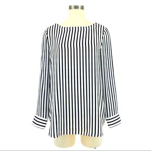BANANA REPUBLIC Vertical Stripe Blouse - Picture 1 of 6